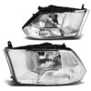09-18 Dodge Ram 1500 / 10-19 Ram 2500|3500 Replacement Crystal Headlight - Chrome Clear Marker