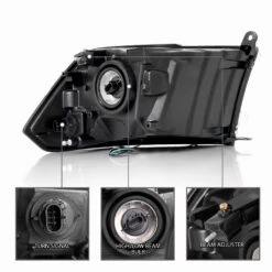 09-18 Dodge Ram LED Bar Reflector Headlight - Black 12 09-18 Dodge Ram LED Bar Reflector Headlight - Black -High-Efficiency Car Light Store 09 18 dodge ram led drl headlights black clear lens 223