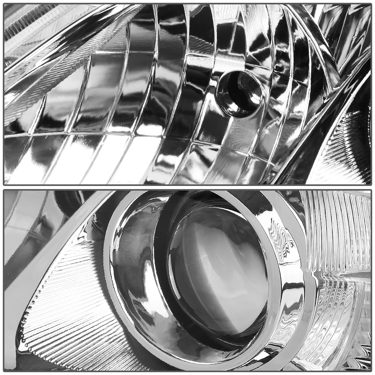 10-11 Toyota Camry OE-Style Replacement Headlights - Chrome / Amber 4 10-11 Toyota Camry OE-Style Replacement Headlights - Chrome / Amber - Image 4