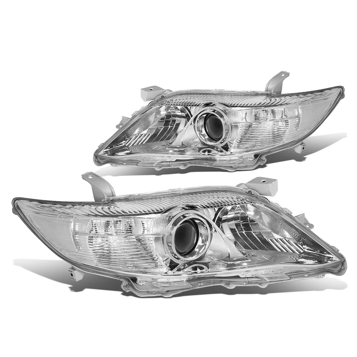 10-11 Toyota Camry OE-Style Replacement Headlights - Chrome / Clear 2 10-11 Toyota Camry OE-Style Replacement Headlights - Chrome / Clear - Image 2