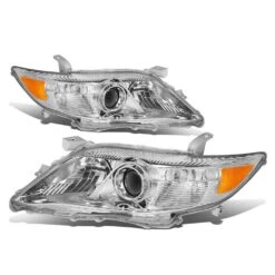 2010-2011 Toyota Camry OE-Style Chrome Housing Projector Headlights - Amber Side Markers