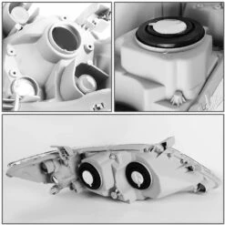 2010-2011 Toyota Camry OE-Style Chrome Housing Projector Headlights - Clear Side Markers -High-Efficiency Car Light Store 10 11 toyota camry xv40 oe style replacement headlights chrome clear 134