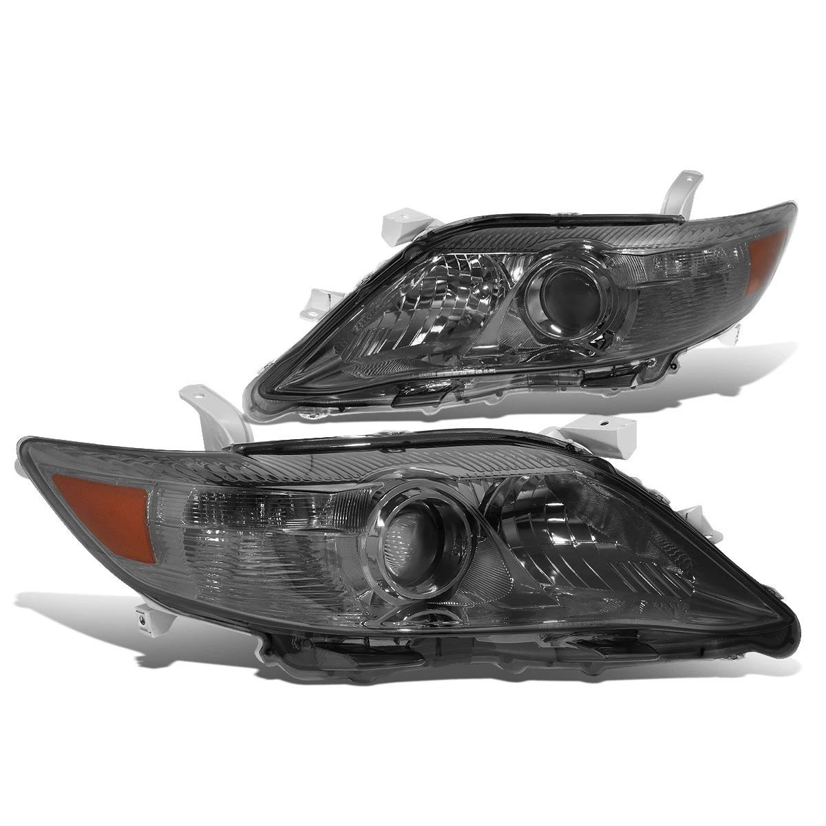 10-11 Toyota Camry XV40 OE-Style Replacement Headlights - Smoked / Amber 2 10-11 Toyota Camry XV40 OE-Style Replacement Headlights - Smoked / Amber - Image 2