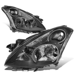 10-12 Nissan Altima Sedan Reflective Headlights - Black Clear -High-Efficiency Car Light Store 10 12 nissan altima sedan reflective headlights black clear 92
