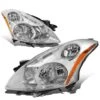 10-12 Nissan Altima Sedan Reflective Headlights - Chrome Amber