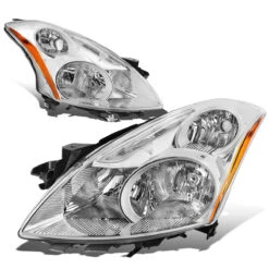 10-12 Nissan Altima Sedan Reflective Headlights - Chrome Amber -High-Efficiency Car Light Store 10 12 nissan altima sedan reflective headlights chrome amber 87
