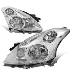 10-12 Nissan Altima Sedan Reflective Headlights - Chrome Clear