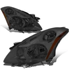 10-12 Nissan Altima Sedan Reflective Headlights - Smoked Amber