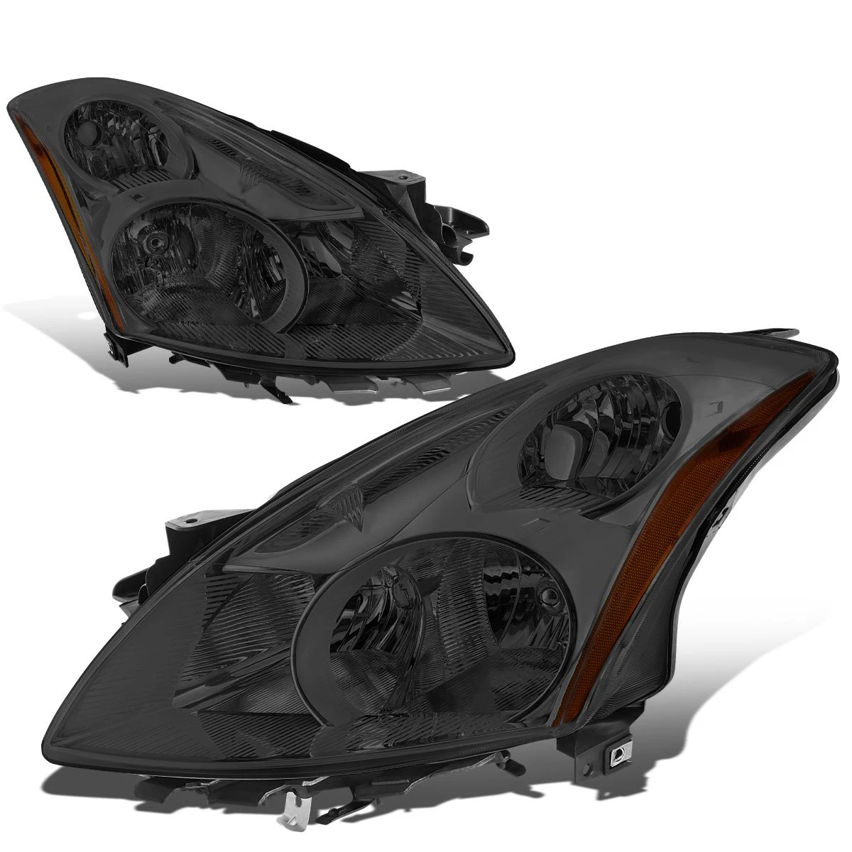 10-12 Nissan Altima Sedan Reflective Headlights - Smoked Amber 1 10-12 Nissan Altima Sedan Reflective Headlights - Smoked Amber
