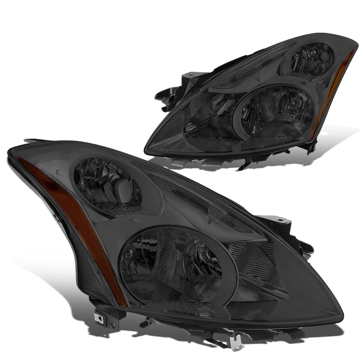 10-12 Nissan Altima Sedan Reflective Headlights - Smoked Amber 2 10-12 Nissan Altima Sedan Reflective Headlights - Smoked Amber - Image 2
