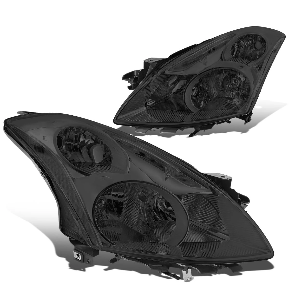 10-12 Nissan Altima Sedan Reflective Headlights - Smoked Clear 2 10-12 Nissan Altima Sedan Reflective Headlights - Smoked Clear - Image 2