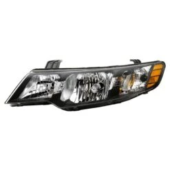 10-13 KIA Forte Sedan Hatchbak Model Black Headlight Driver Left Halogen Type