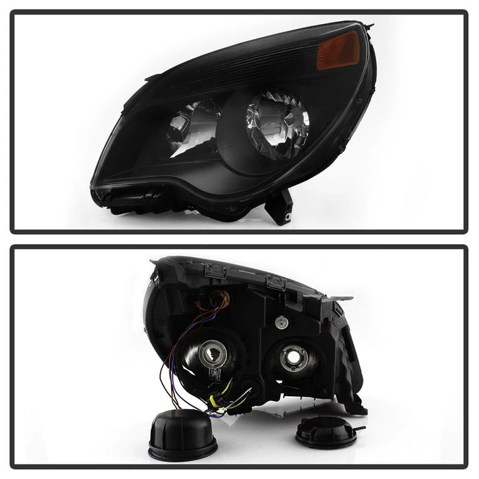 10-15 Chevy Equinox Halogen Model Projector Headlights - Black 2 10-15 Chevy Equinox Halogen Model Projector Headlights - Black - Image 2