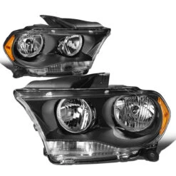 11-13 Dodge Durango [Halogen Model] Crystal Headlights - Black Amber -High-Efficiency Car Light Store 11 13 dodge durango halogen model crystal headlights black amber 182