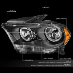 11-13 Dodge Durango [Halogen Model] Crystal Headlights - Black Amber -High-Efficiency Car Light Store 11 13 dodge durango halogen model crystal headlights black amber 185