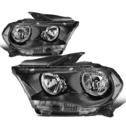 11-13 Dodge Durango [Halogen Model] Crystal Headlights - Black Clear