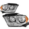 11-13 Dodge Durango [Halogen Model] Crystal Headlights - Chrome Amber