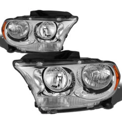 11-13 Dodge Durango [Halogen Model] Crystal Headlights - Chrome Amber -High-Efficiency Car Light Store 11 13 dodge durango halogen model crystal headlights chrome amber 185