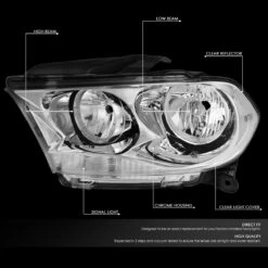11-13 Dodge Durango [Halogen Model] Crystal Headlights - Chrome Clear -High-Efficiency Car Light Store 11 13 dodge durango halogen model crystal headlights chrome clear 171
