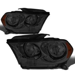 11-13 Dodge Durango [Halogen Model] Crystal Headlights - Smoked Amber