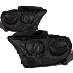 11-13 Dodge Durango [Halogen Model] Crystal Headlights - Smoked Amber -High-Efficiency Car Light Store 11 13 dodge durango halogen model crystal headlights smoked amber 155