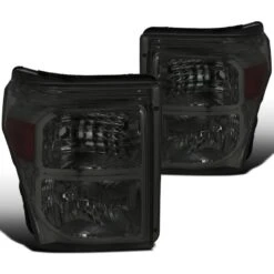11-16 Ford F250 F350 F450 F550 SuperDuty Smoked Headlights
