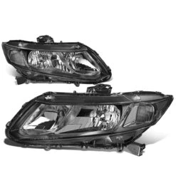 12-15 Honda Civic 4dr / 12-13 Civic 2dr OE-Style Replacement Headlights - Black / Clear