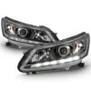 13-15 Honda Accord [Halogen Model W/ DRL] LED DRL Projector Headlights - Black