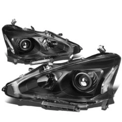 13-15 Nissan Altima [Halogen Model Only] OE-Style Replacement Headlights - Black / Clear