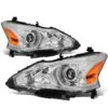 13-15 Nissan Altima [Halogen Model Only] OE-Style Replacement Headlights - Chrome / Amber