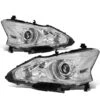 13-15 Nissan Altima [Halogen Model Only] OE-Style Replacement Headlights - Chrome / Clear