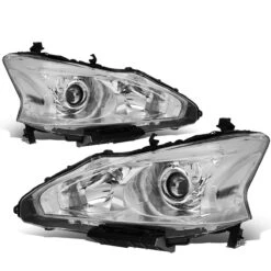 13-15 Nissan Altima [Halogen Model Only] OE-Style Replacement Headlights - Chrome / Clear