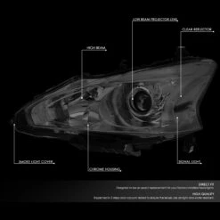 13-15 Nissan Altima [Halogen Model Only] OE-Style Replacement Headlights - Smoked Clear -High-Efficiency Car Light Store 13 15 nissan altima halogen model only oe style replacement headlights smoked clear 126