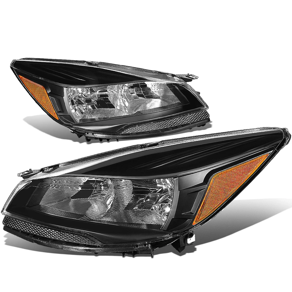 13-16 Ford Escape OE-Style Replacement Headlight - Black / Amber 3 13-16 Ford Escape OE-Style Replacement Headlight - Black / Amber - Image 3