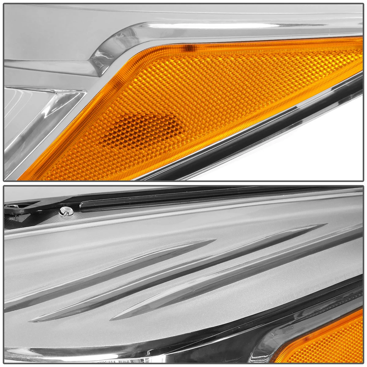 13-16 Ford Escape OE-Style Replacement Headlight - Chrome / Amber 5 13-16 Ford Escape OE-Style Replacement Headlight - Chrome / Amber - Image 5