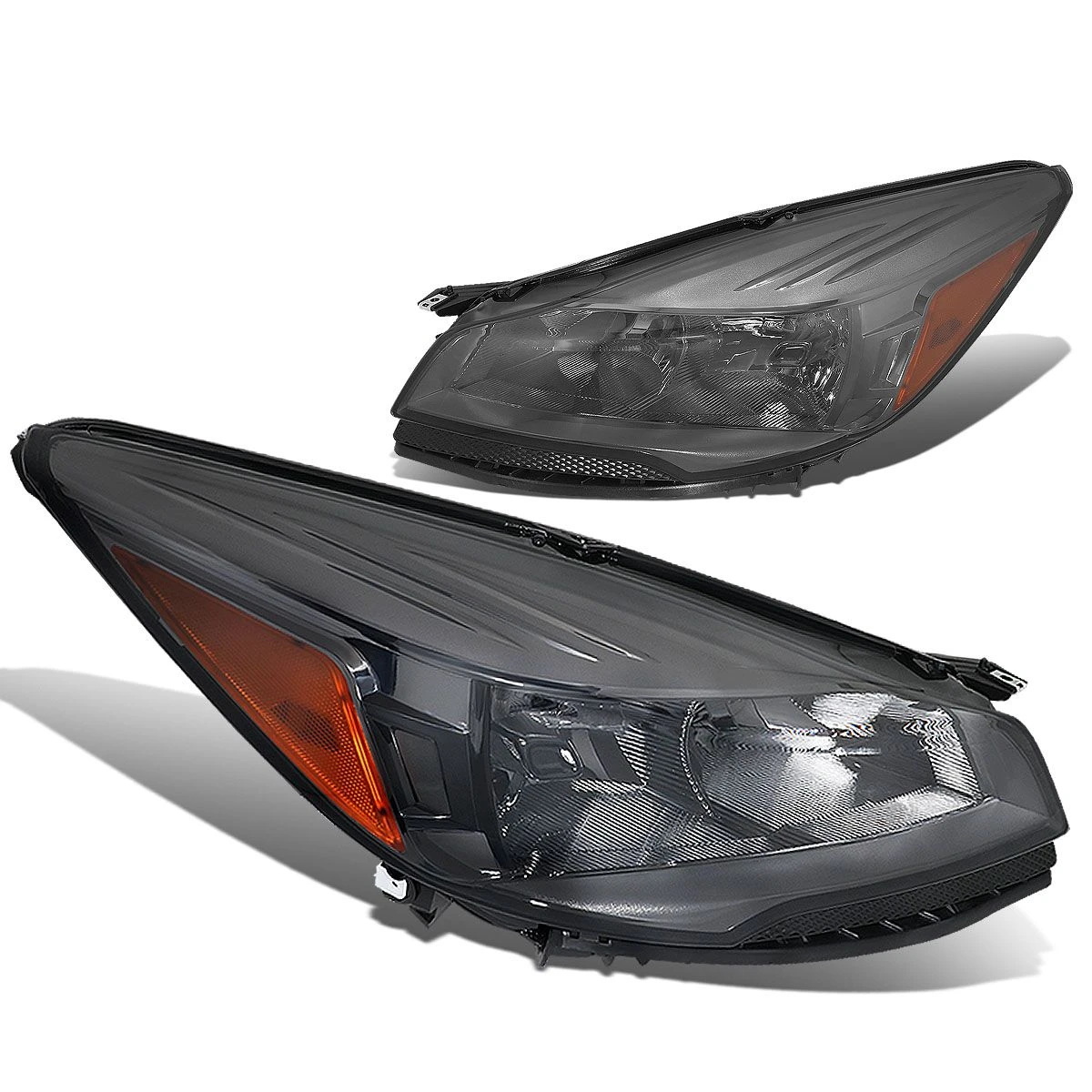 13-16 Ford Escape OE-Style Replacement Headlight - Smoked / Amber 2 13-16 Ford Escape OE-Style Replacement Headlight - Smoked / Amber - Image 2