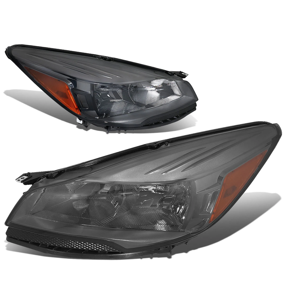 13-16 Ford Escape OE-Style Replacement Headlight - Smoked / Amber 3 13-16 Ford Escape OE-Style Replacement Headlight - Smoked / Amber - Image 3