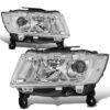 14-16 Jeep Grand Cherokee [Halogen Model] Replacement Headlights - Chrome / Clear