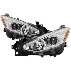 14-16 Mazda 3 [Halogen Model Only] Chrome Projector Headlights Headlamps