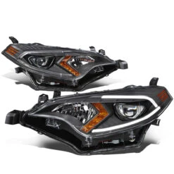 14-16 Toyota Corolla Sedan Pair LED DRL Projector Headlight / Lamps (Black Housing / Amber Corner) 10 14-16 Toyota Corolla Sedan Pair LED DRL Projector Headlight / Lamps (Black Housing / Amber Corner) -High-Efficiency Car Light Store 14 16 toyota corolla sedan pair led drl projector headlight lamps black housing amber corner 108