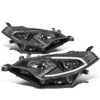 14-16 Toyota Corolla Sedan Pair LED DRL Projector Headlight / Lamps (Black Housing / Clear Corner)