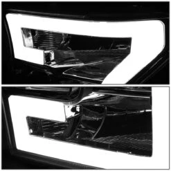 HID Combo 15-17 Ford F150 LED DRL Tube Euro Headlights - Smoked Clear -High-Efficiency Car Light Store 15 17 ford f150 led drl tube euro headlights smoked clear 90 1