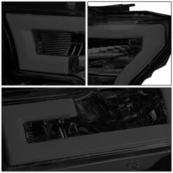 15-17 Ford F150 LED DRL Tube Euro Headlights - Smoked Clear -High-Efficiency Car Light Store 15 17 ford f150 led drl tube euro headlights smoked clear 93