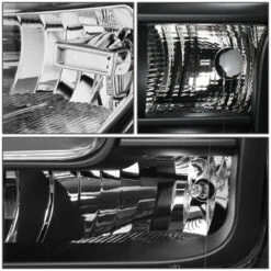 15-17 Ford F150 OE-Style Replacement Crystal Headlights - Black / Clear -High-Efficiency Car Light Store 15 17 ford f150 oe style replacement crystal headlights black clear 128