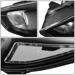 15-18 Ford Focus [Halogen Model] Replace Crystal Headlights - Black / Clear -High-Efficiency Car Light Store 15 17 ford focus halogen model replace crystal headlights black clear 128