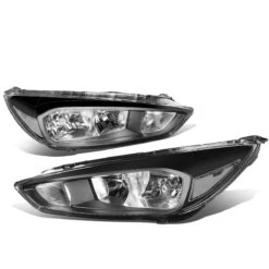 15-18 Ford Focus [Halogen Model] Replace Crystal Headlights - Black / Clear