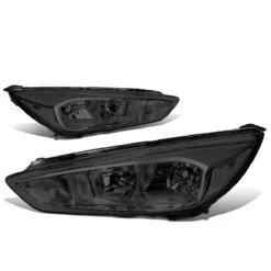 15-18 Ford Focus [Halogen Model] Replace Crystal Headlights - Smoked / Clear -High-Efficiency Car Light Store 15 17 ford focus halogen model replace crystal headlights smoked clear 143