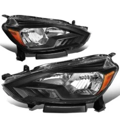 16-18 Nissan Sentra Factory Style Black Housing Amber Headlights