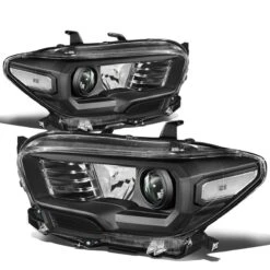 16-22 Toyota Tacoma OE-Style Projector Headlights - Black / Clear