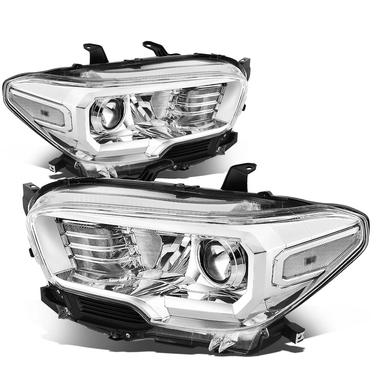 16-22 Toyota Tacoma OE-Style Projector Headlights - Chrome / Clear 1 16-22 Toyota Tacoma OE-Style Projector Headlights - Chrome / Clear